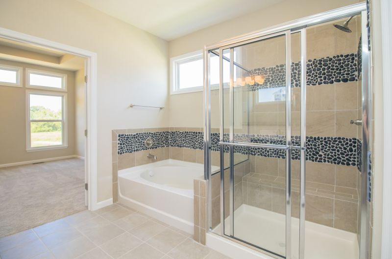 Small Bathroom Shower with Sliding Doors