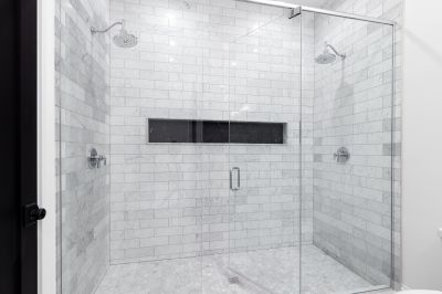 Enclosed Shower with Clear Glass